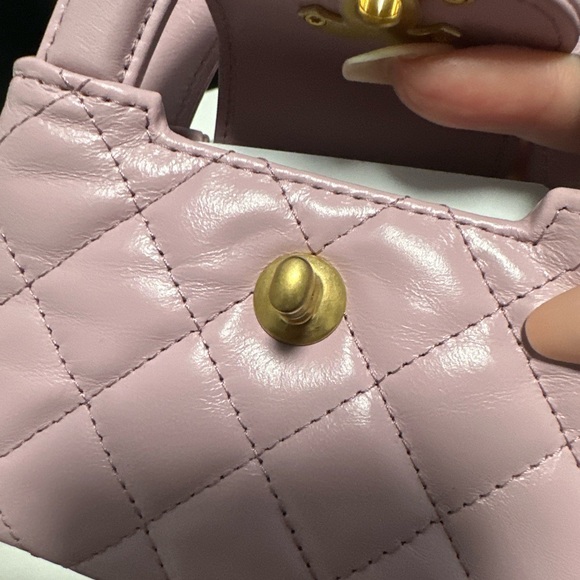 Chanel 24A nano mini Kelly bag pink purple lilac new with box RECEIPT - Picture 11 of 13
